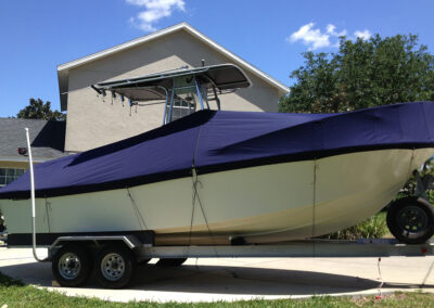 custom blue canvas cover for boat 2